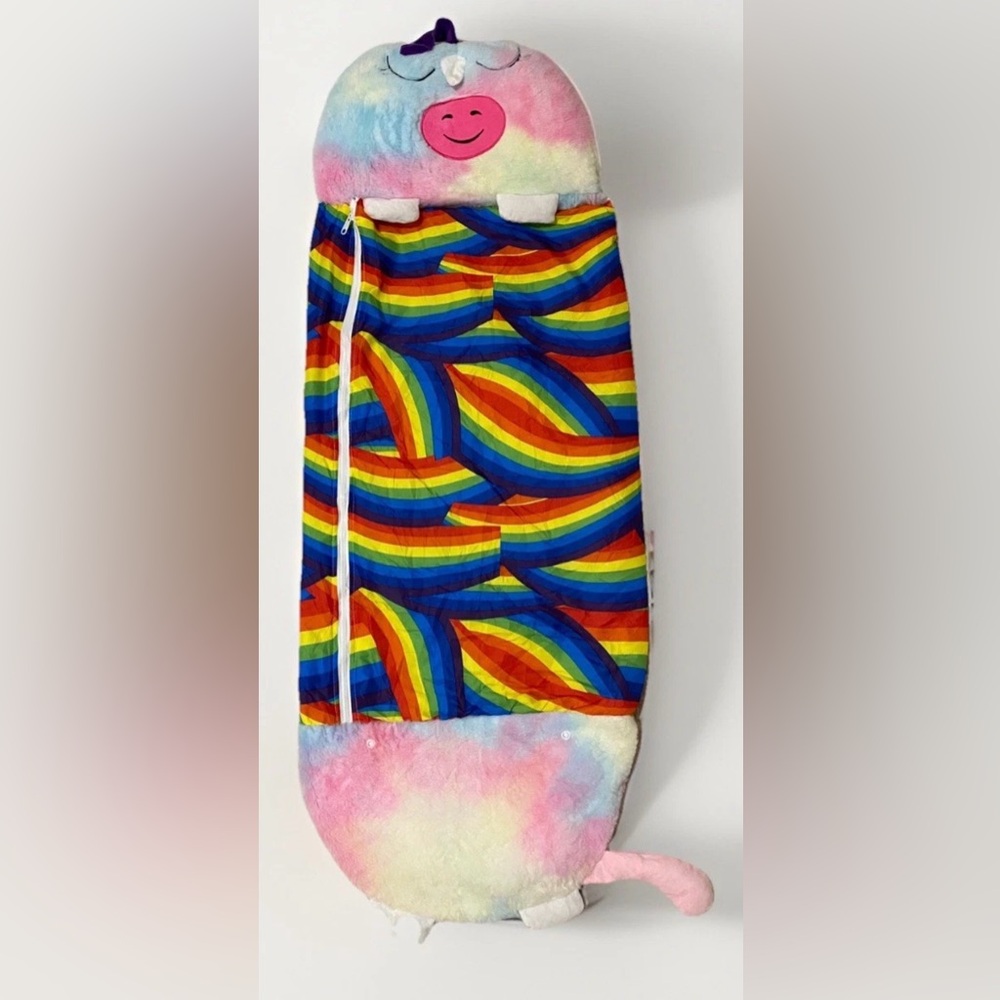 Happy Nappers Arianna Unicorn Rainbow Sleepy Sack Pillow Sleeping Bag 20”x54”
